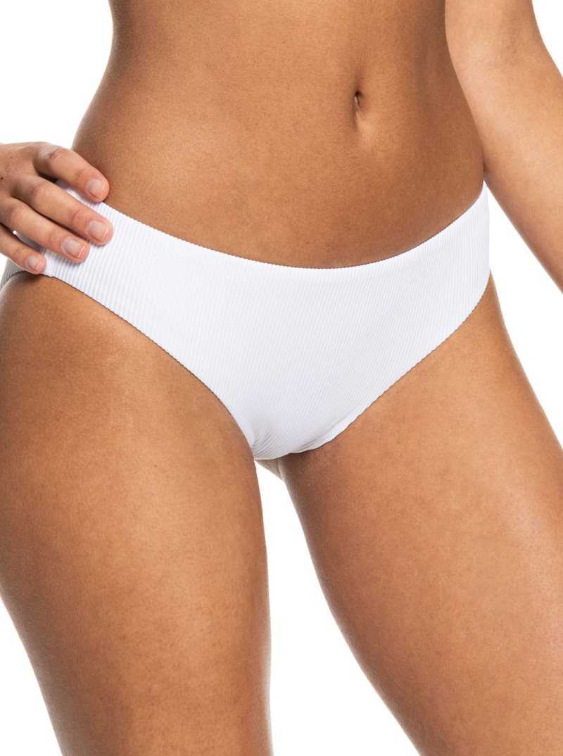 Bright White Roxy Love The Comber Hipster Bikini Bottoms | KWDHBA053