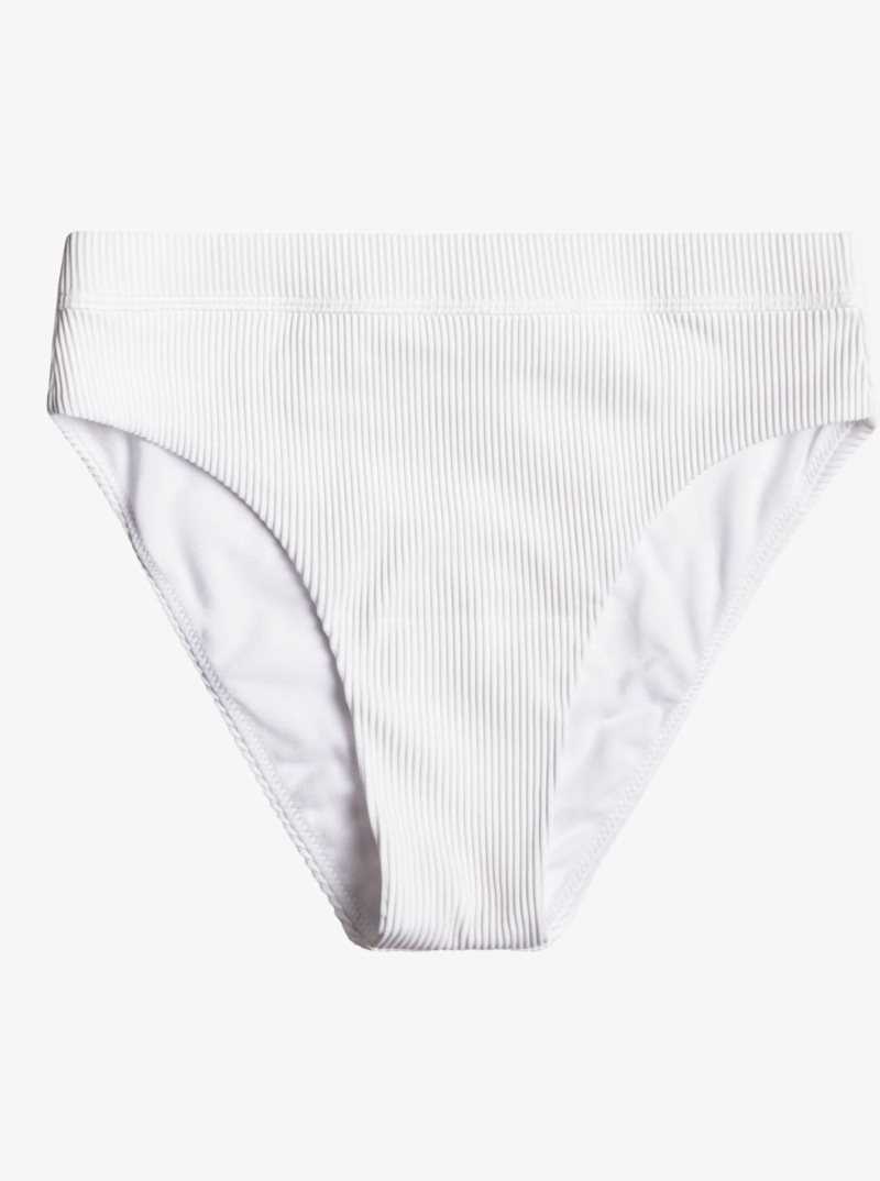 Bright White Roxy Love The Shorey Bikini Bottoms | KQIWPH549