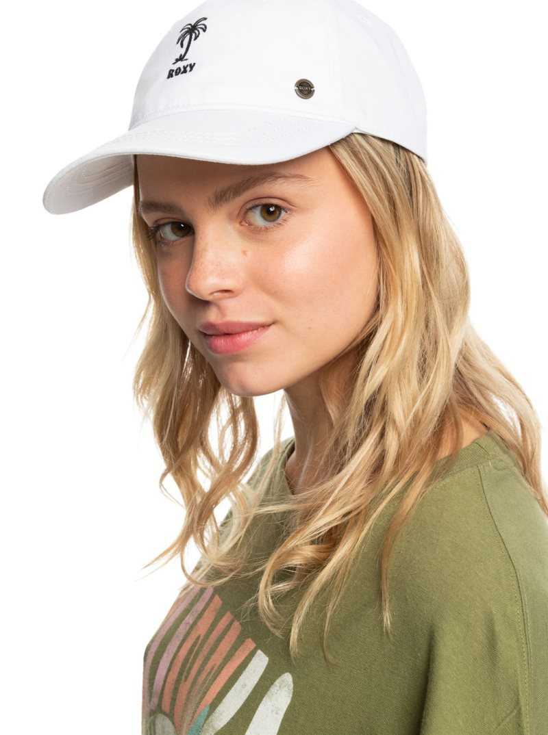 Bright White Roxy Next Level Baseball Cap | GXBHUQ852