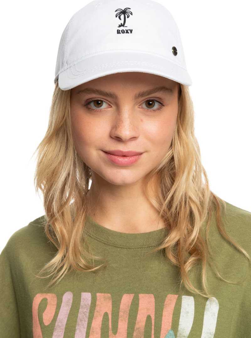 Bright White Roxy Next Level Baseball Cap | GXBHUQ852