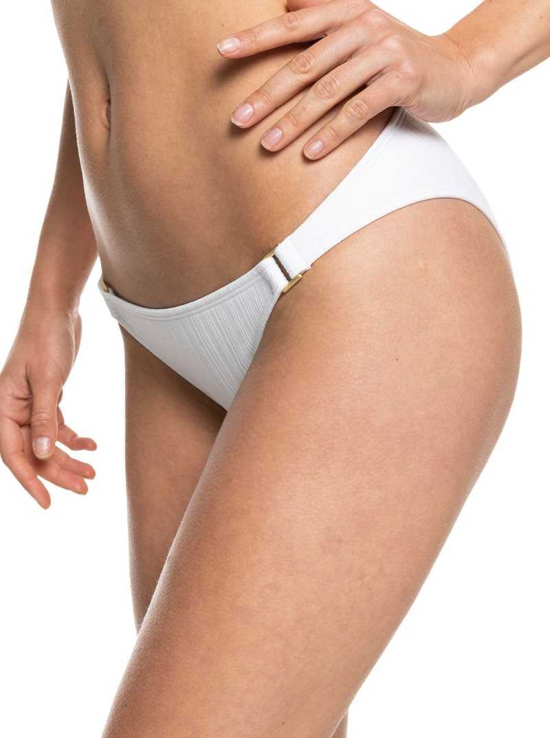 Bright White Roxy Shadow In The Sun Hipster Bikini Bottoms | BIJZEY049