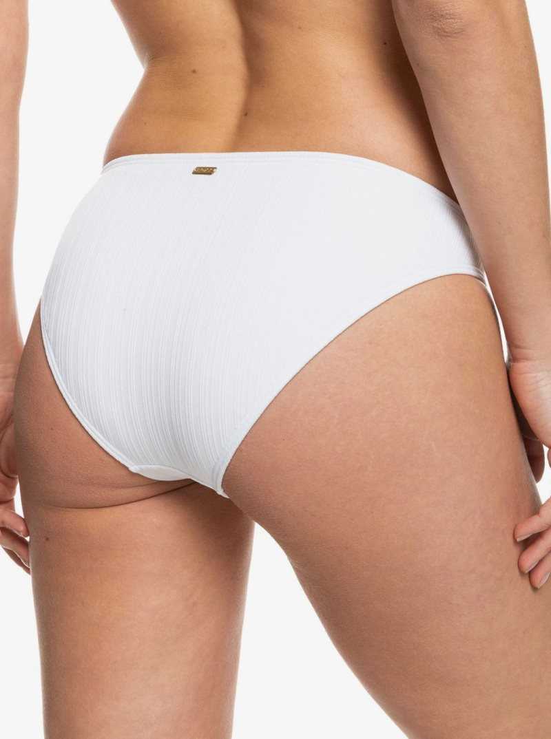 Bright White Roxy Shadow In The Sun Hipster Bikini Bottoms | BIJZEY049