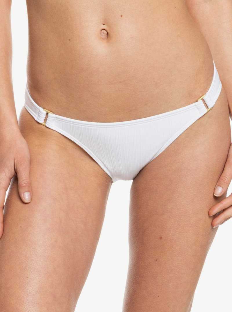 Bright White Roxy Shadow In The Sun Hipster Bikini Bottoms | BIJZEY049