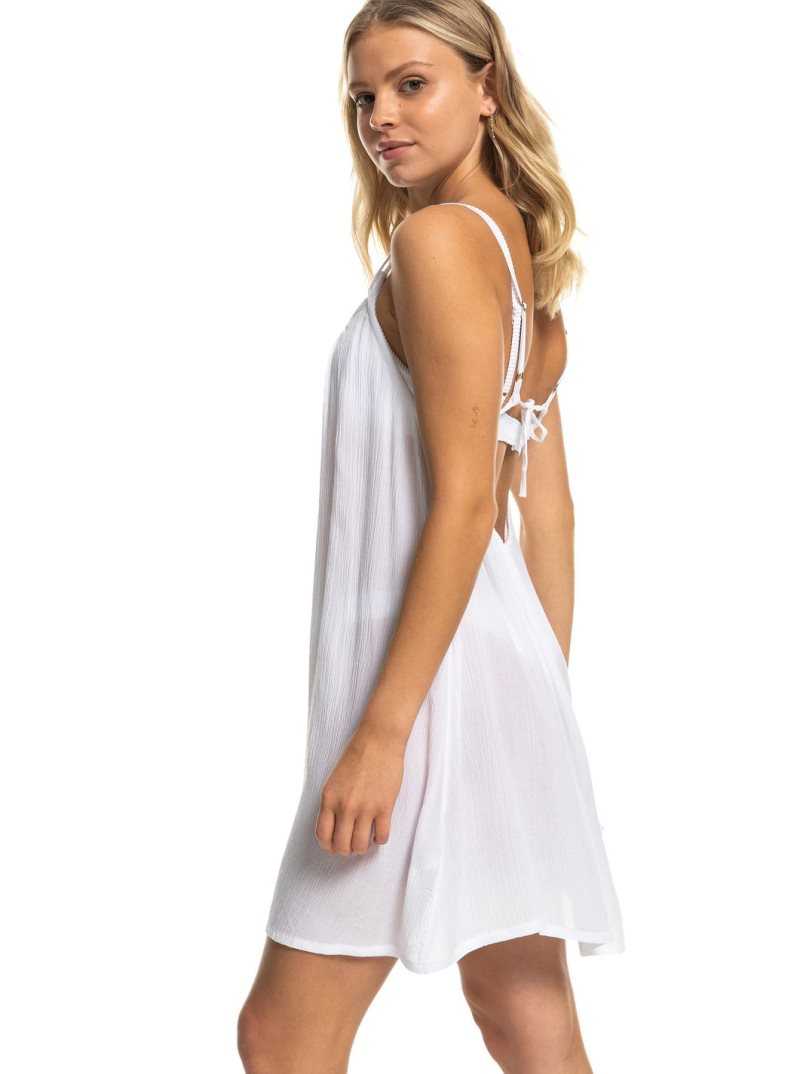 Bright White Roxy Summer Adventures Short Dress | GPSFVD428