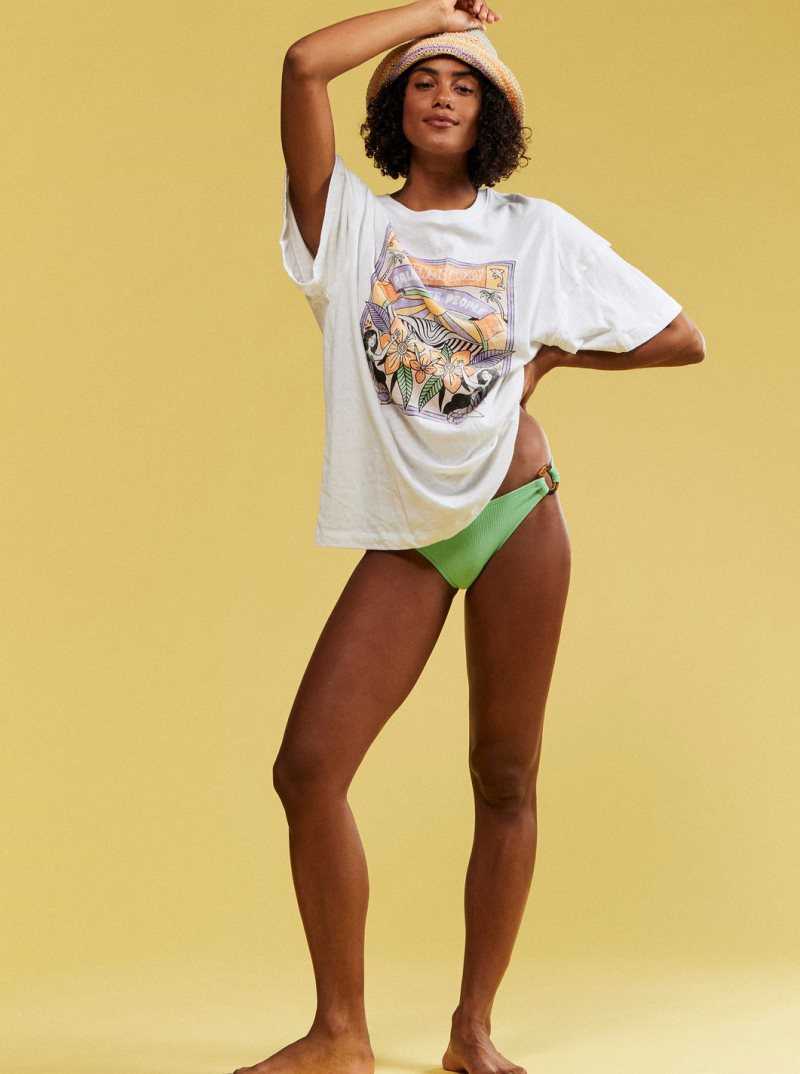 Bright White Roxy Sweet Sunshine Oversized T-Shirt | BUYEGI495