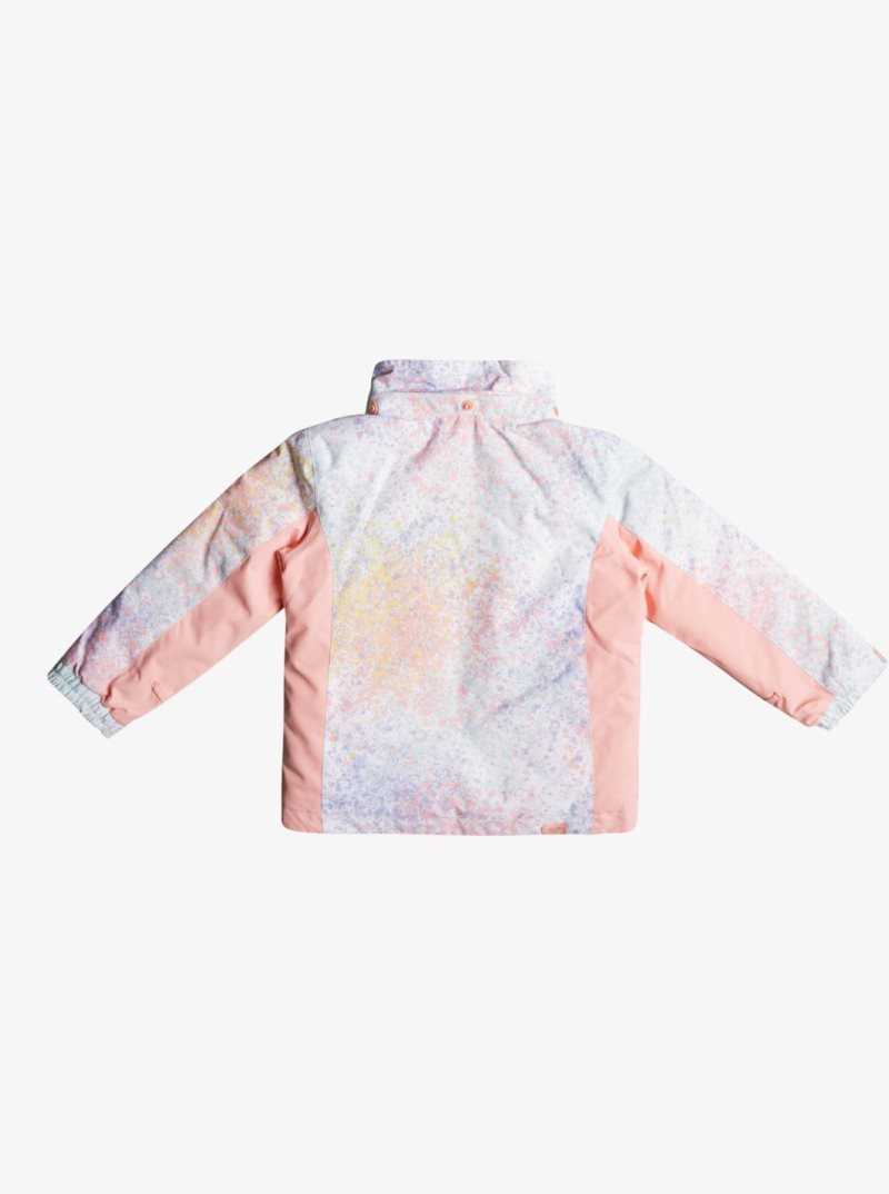 Bright White Splash Roxy 2-7 Snowy Tale Insulated Snow Jacket | ABYTNM824