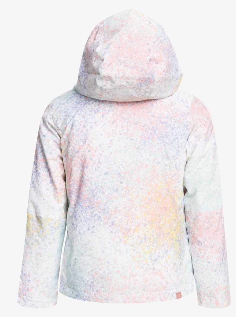 Bright White Splash Roxy 4-16 Jetty Insulated Snow Jacket | HYWAIM637