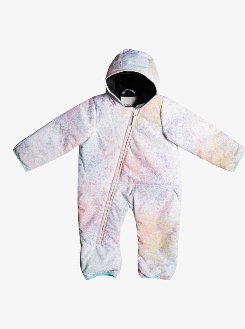 Bright White Splash Roxy Rose Insulated Snow Suit Baby | KQXUGE623