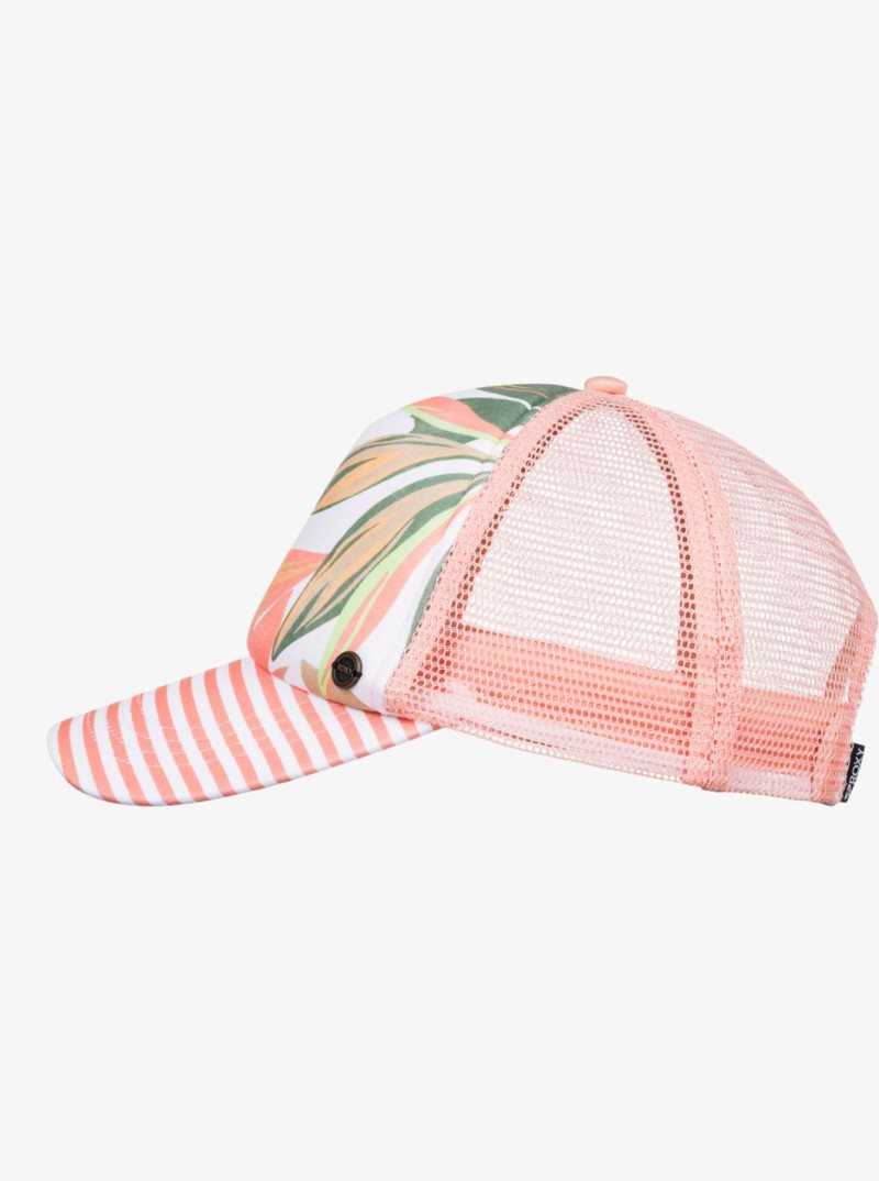 Bright White Subtly Salty Mult Roxy Beautiful Morning Trucker Hat | PSIGWZ561