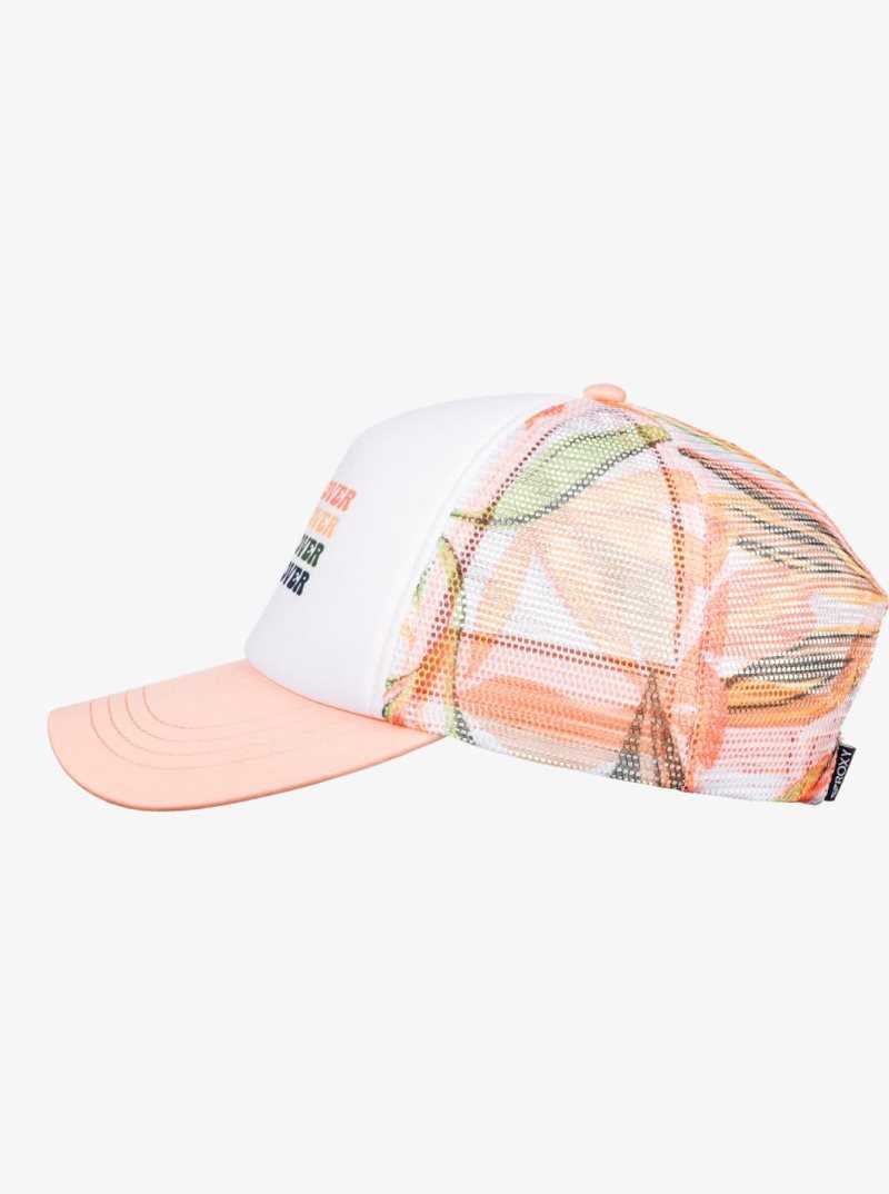 Bright White Subtly Salty Mult Roxy Donut Spain Trucker Hat | XNCTHI860