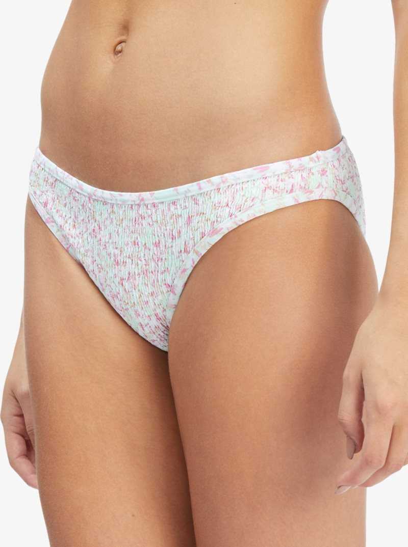 Brook Green Ditsy In Paradise Roxy Ditsy In Paradise Smocked Bikini Bottoms | TKSYMJ390