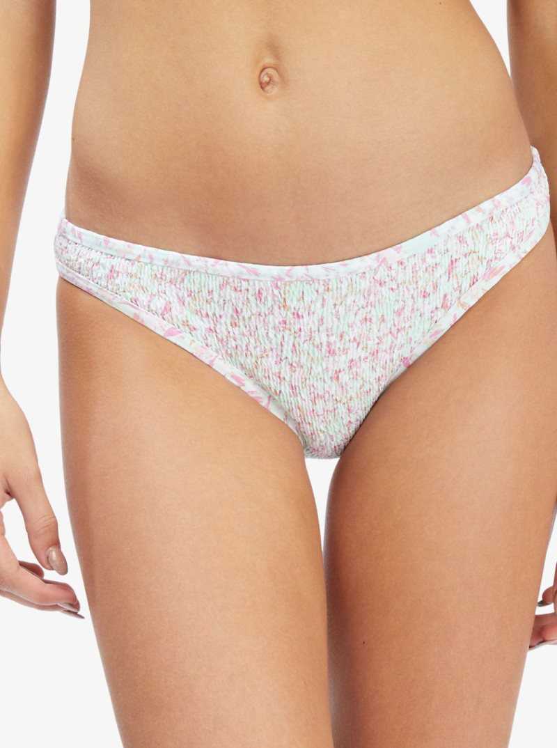 Brook Green Ditsy In Paradise Roxy Ditsy In Paradise Smocked Bikini Bottoms | TKSYMJ390