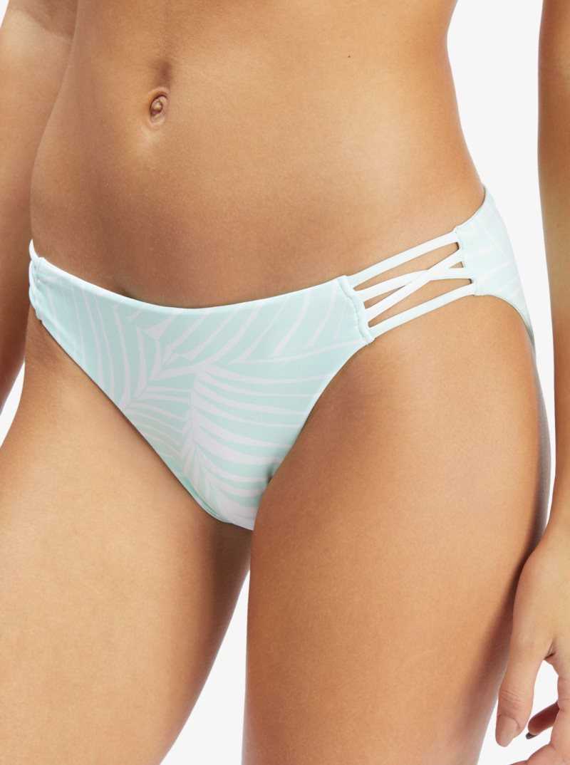 Brook Green Palm Tree Dreams Roxy Palm Tree Dreams Regular Reversible Bikini Bottoms | EFOVHW923