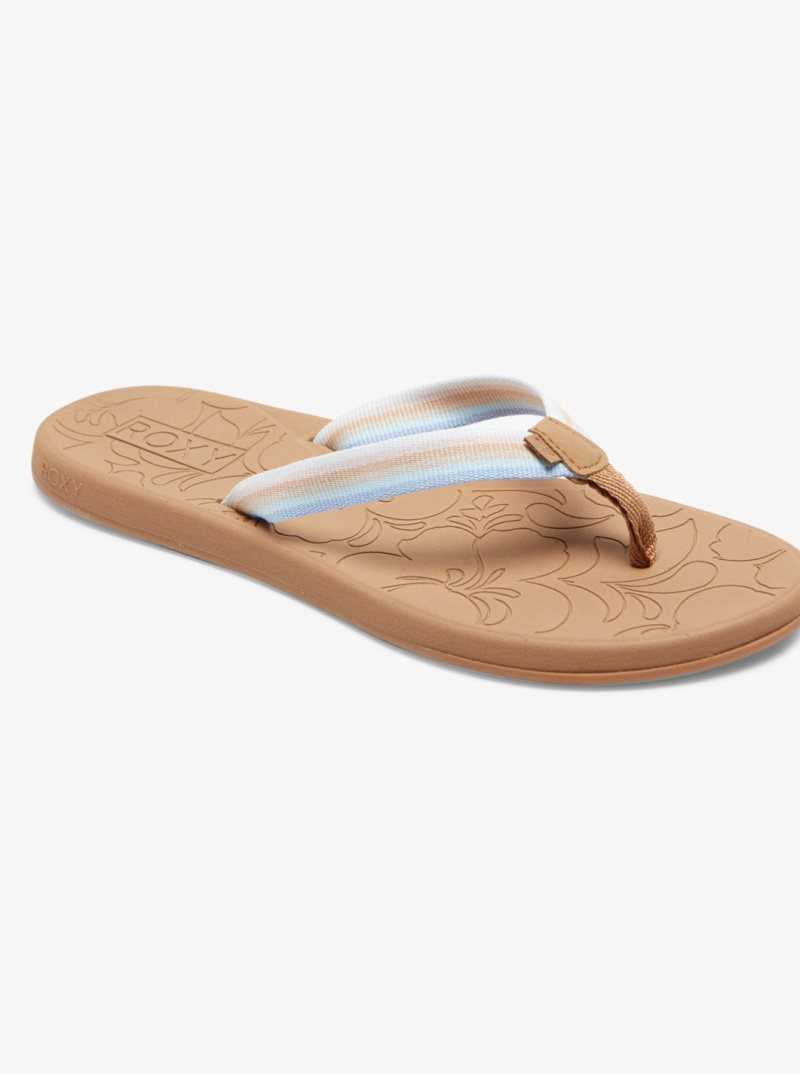 Brown/Blue Roxy Colbee Sandals | BCWXTL286