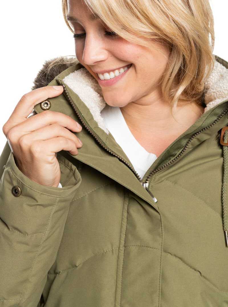 Burnt Olive Roxy Ellie Cold Weather Jacket | GVWRDA325