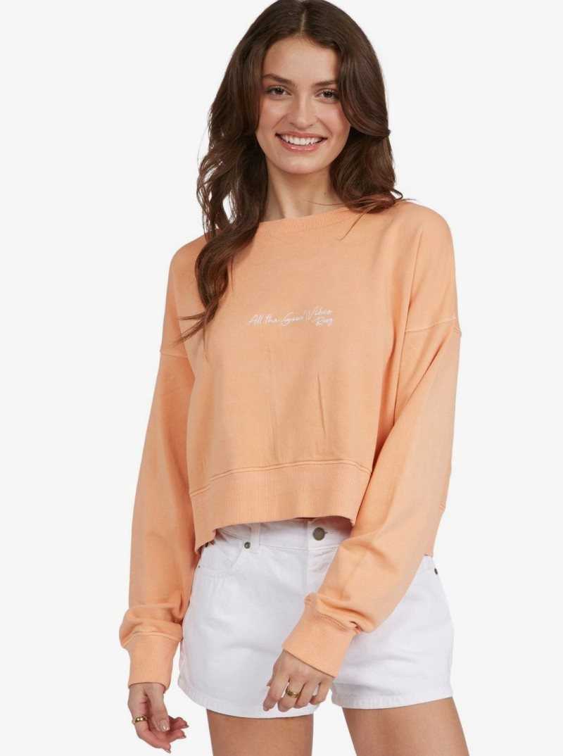 Cantaloupe Roxy Dream Of Aloha Sweatshirt | GSJWXQ149