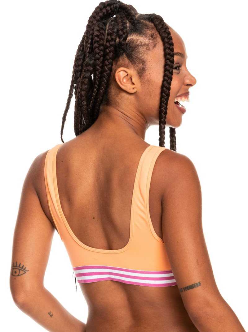 Cantaloupe Roxy Rad Retro Elongated Triangle Bikini Top | UAFKMS435