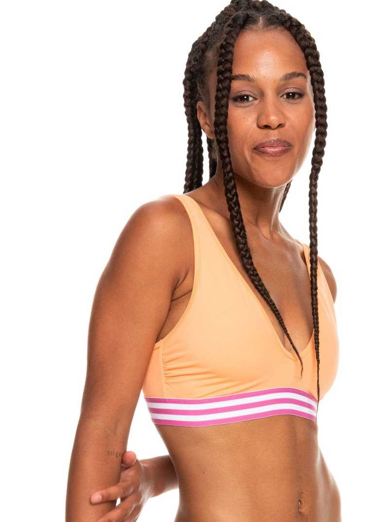 Cantaloupe Roxy Rad Retro Elongated Triangle Bikini Top | UAFKMS435