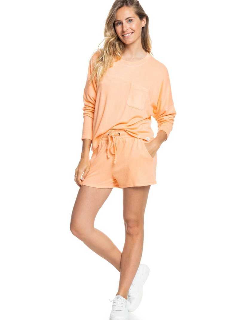 Cantaloupe Roxy bidden Summer Sweatshorts | JXFMTP314