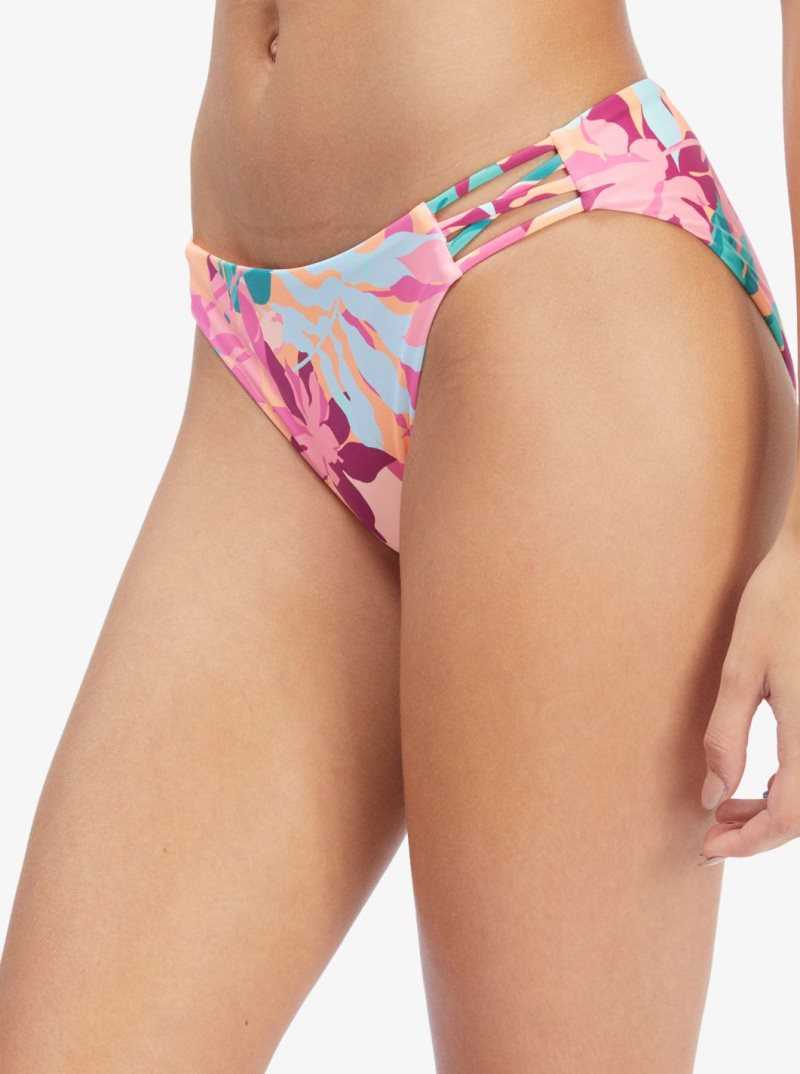 Cantaloupe Tropi Palm Roxy Active Full Bikini Bottoms | VGFAWK289