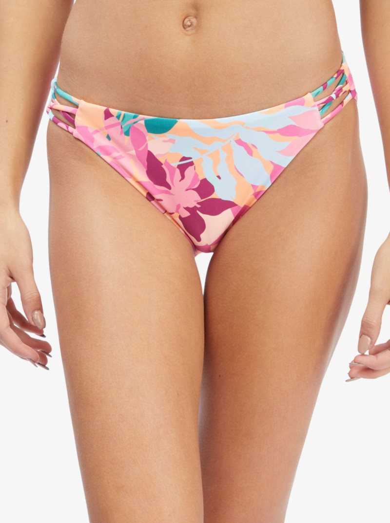 Cantaloupe Tropi Palm Roxy Active Full Bikini Bottoms | VGFAWK289