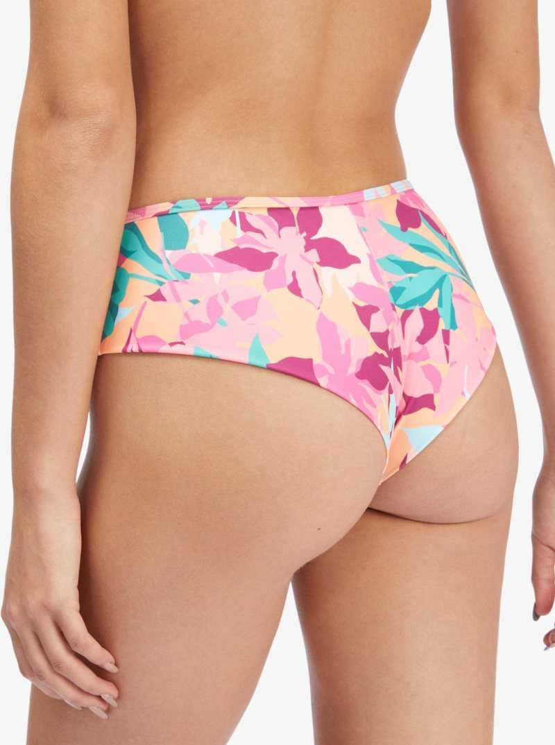 Cantaloupe Tropi Palm Roxy Active Hipster Bikini Bottoms | JCANBH849