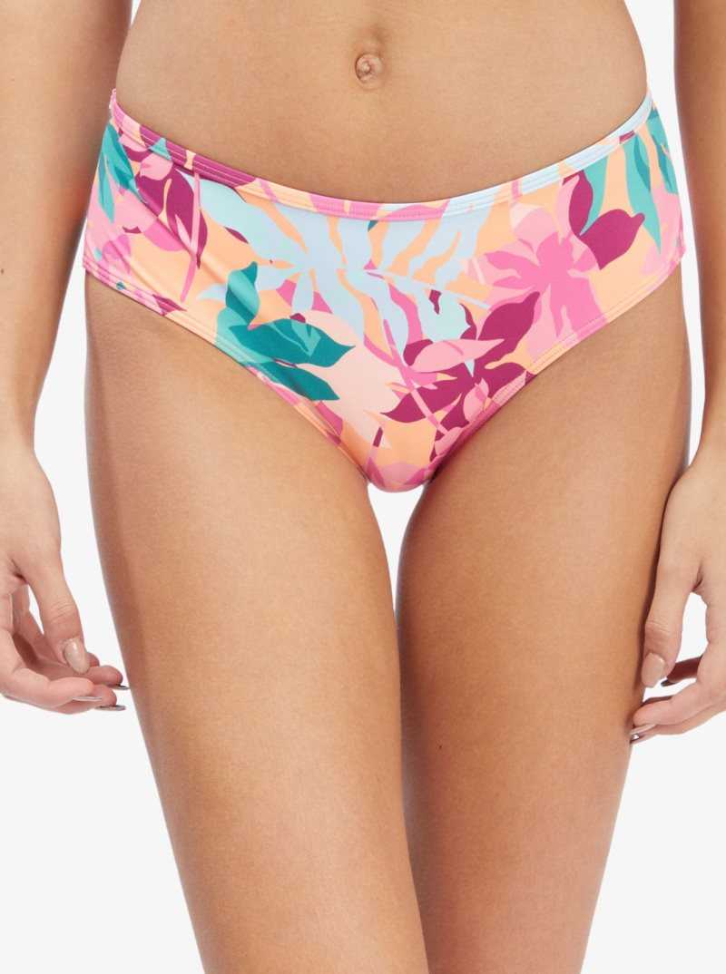 Cantaloupe Tropi Palm Roxy Active Hipster Bikini Bottoms | JCANBH849