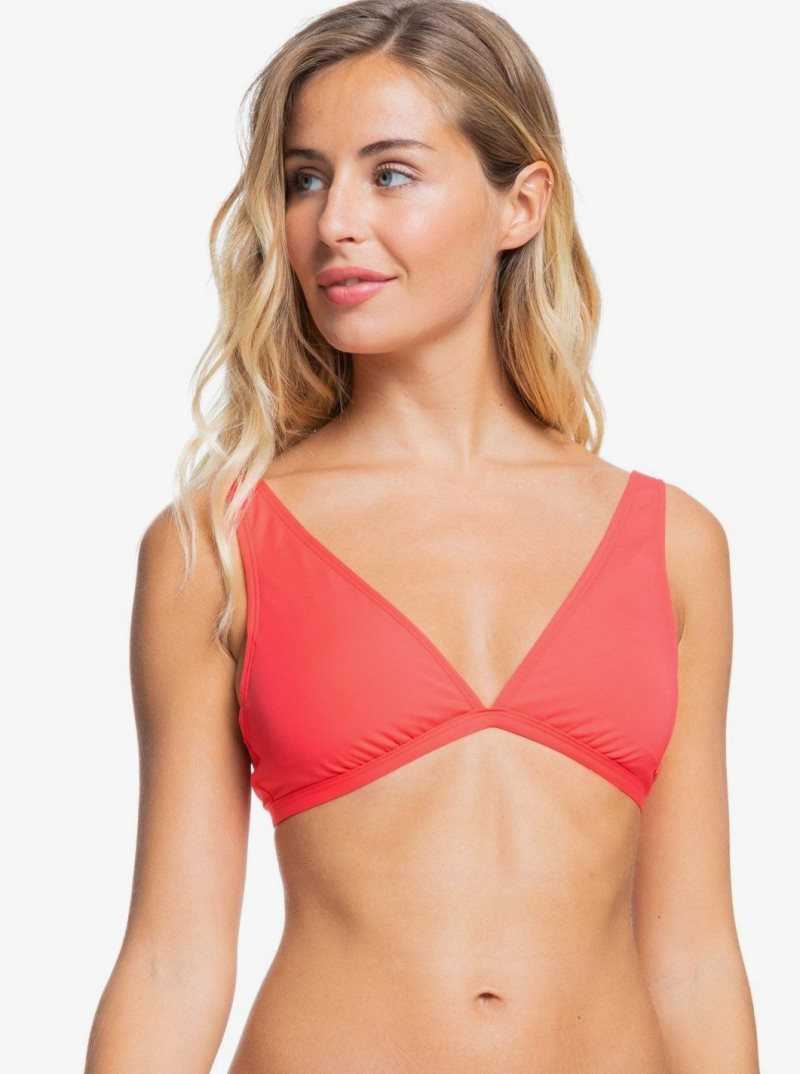 Cayenne Roxy Solid Beach Classics Elongated Triangle Bikini Top | HARJSG795