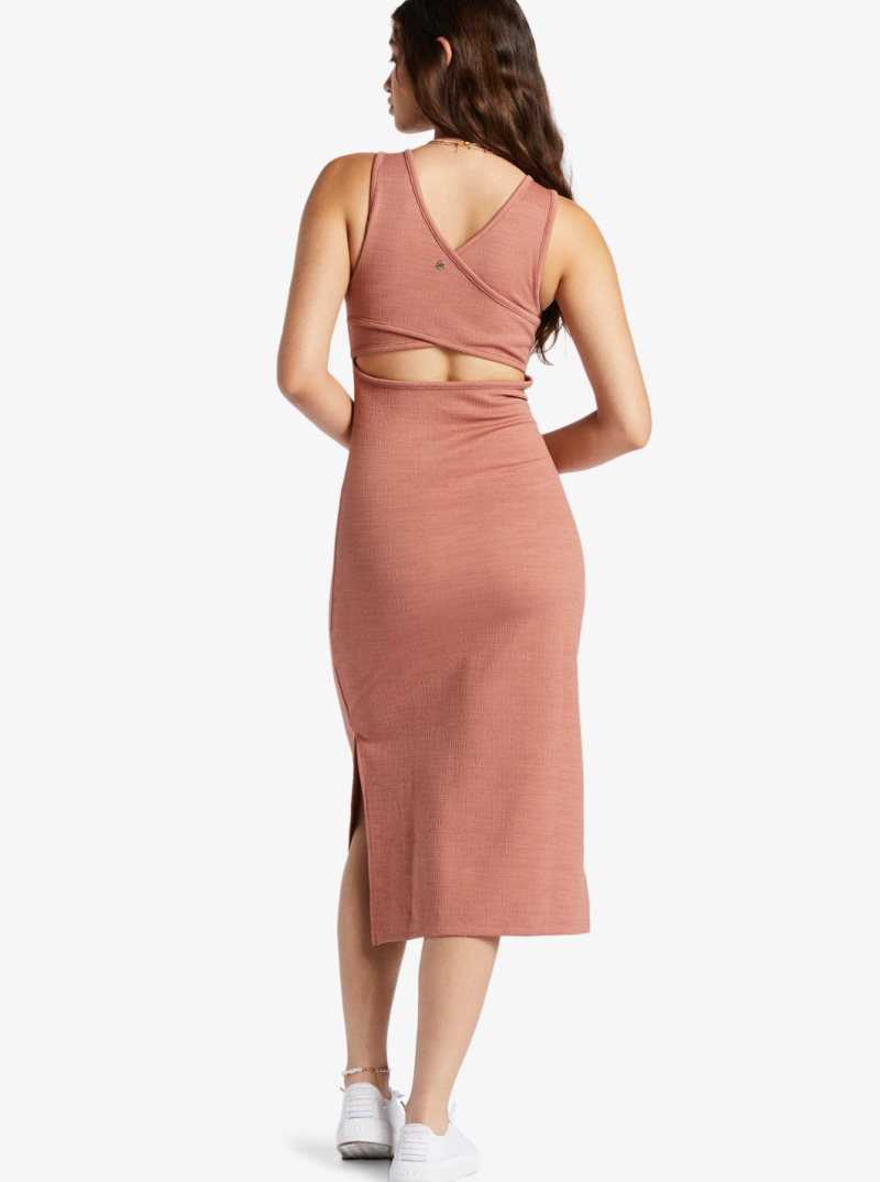 Cedar Wood Roxy Good Keepsake Strappy Midi Dress | QBVFEP321