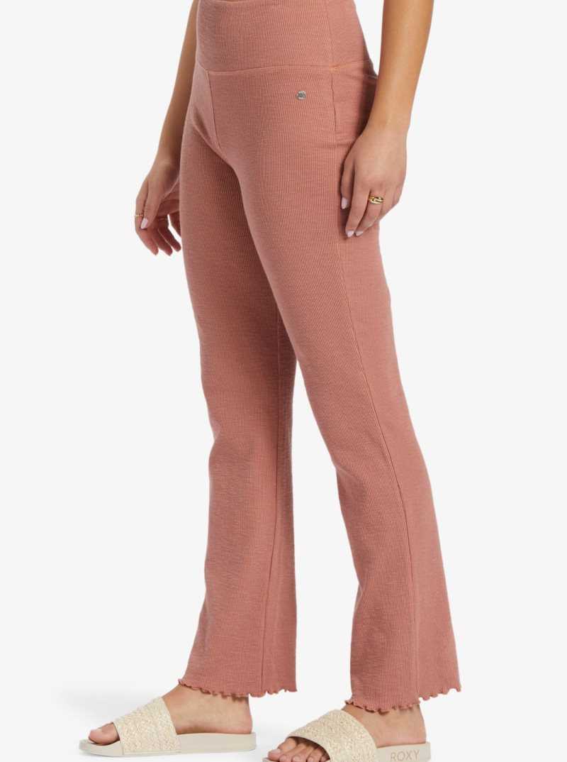 Cedar Wood Roxy Zuma Knit Pant High Waist Knit Flare Pants | ZMORBU803