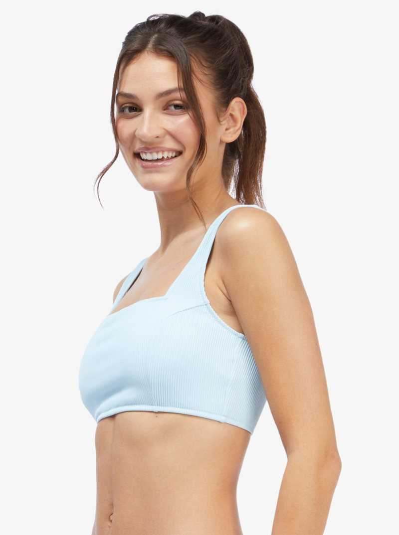 Cool Blue Roxy Active Tankini Sports Bra Bikini Top | CMWXOT869