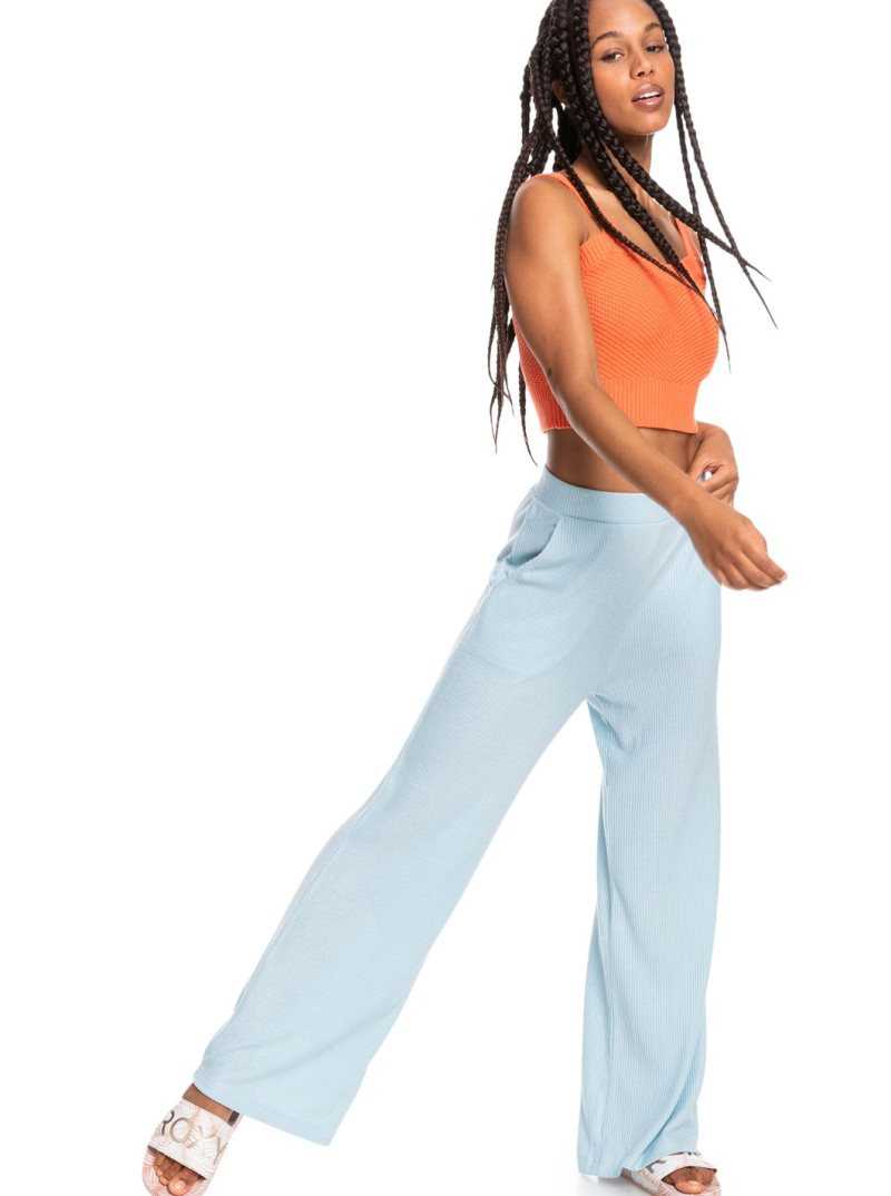 Cool Blue Roxy Sunday Morning Rib Pants | POXSTU760