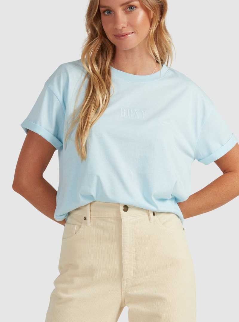 Cool Blue Roxy Surfing In Sunshine Screen Tee | THAUYS027