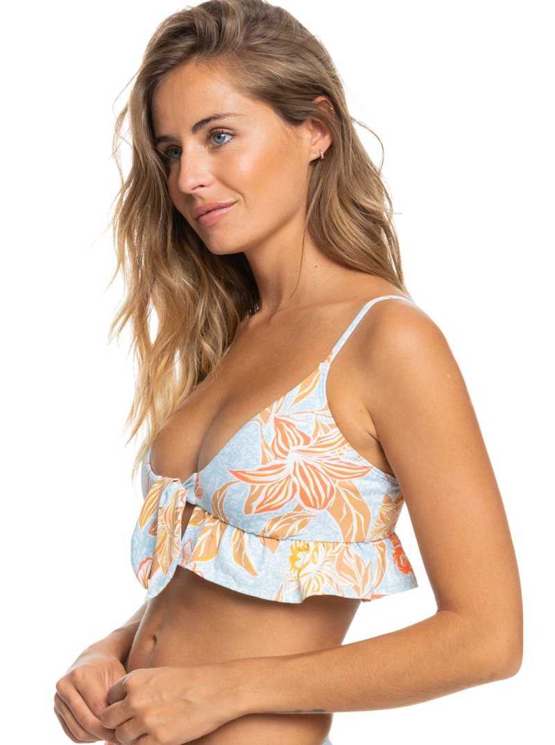 Cool Blue S Island Time Roxy Island In The Sun Triangle Bikini Top | ATYSZN476