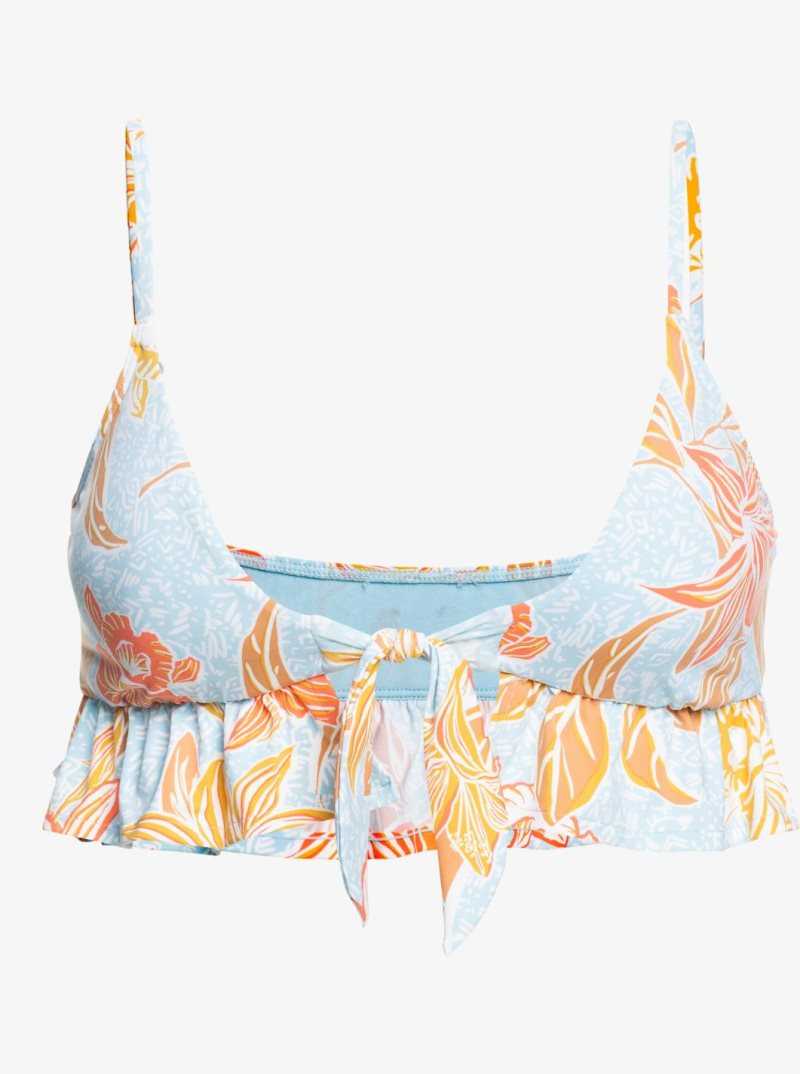 Cool Blue S Island Time Roxy Island In The Sun Triangle Bikini Top | ATYSZN476