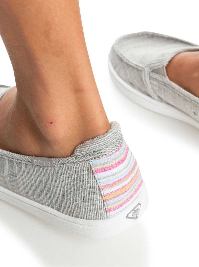 Cool Grey Roxy Minnow Slip-On Shoes | HPVQZT036