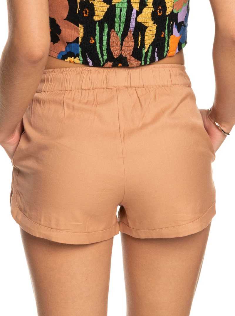 Cork Roxy New Impossible Love Elasticized Shorts | IQLATD750