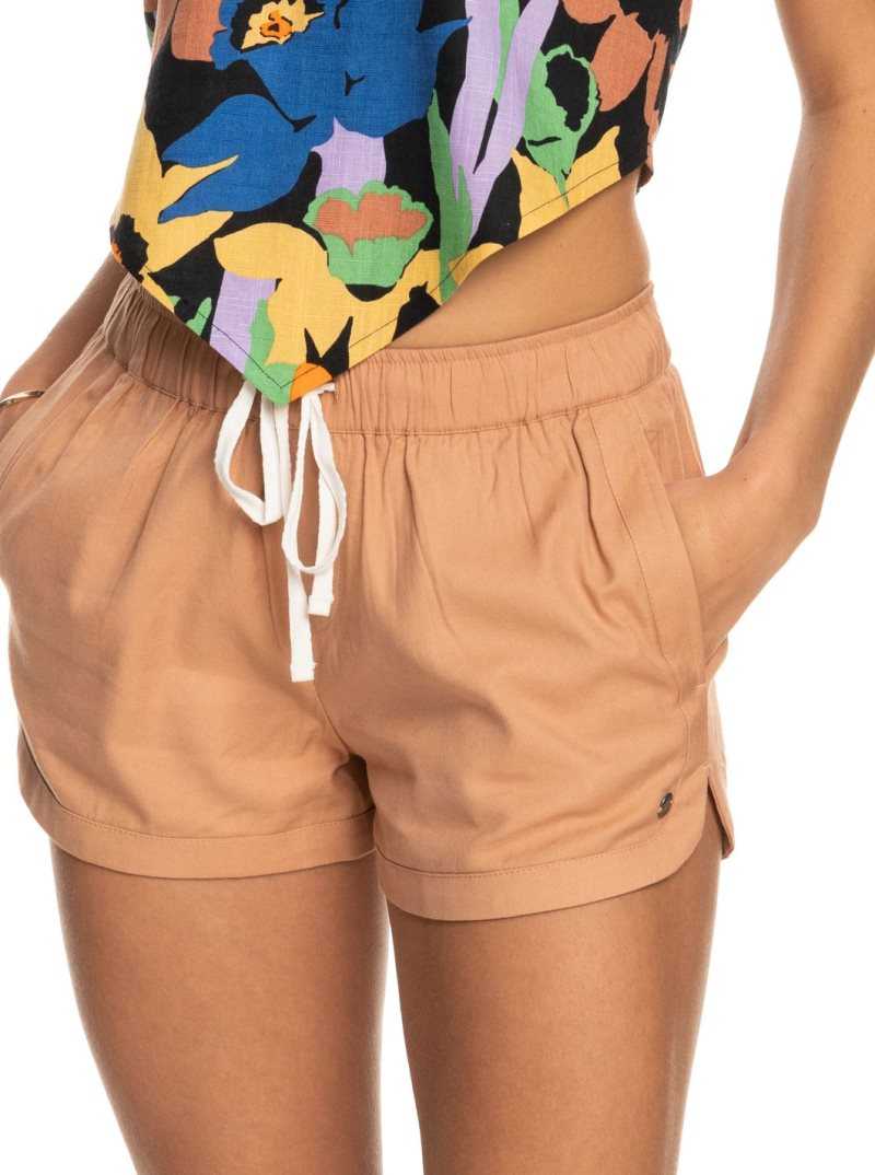 Cork Roxy New Impossible Love Elasticized Shorts | IQLATD750