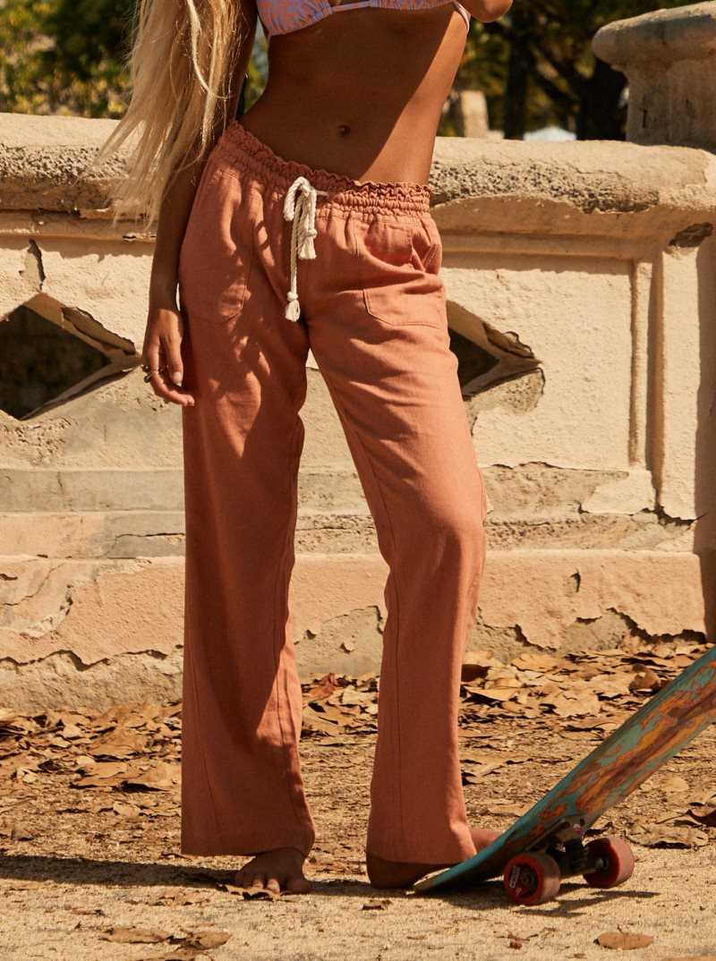 Cork Roxy Oceanside Flared Pants | LHKUDG617