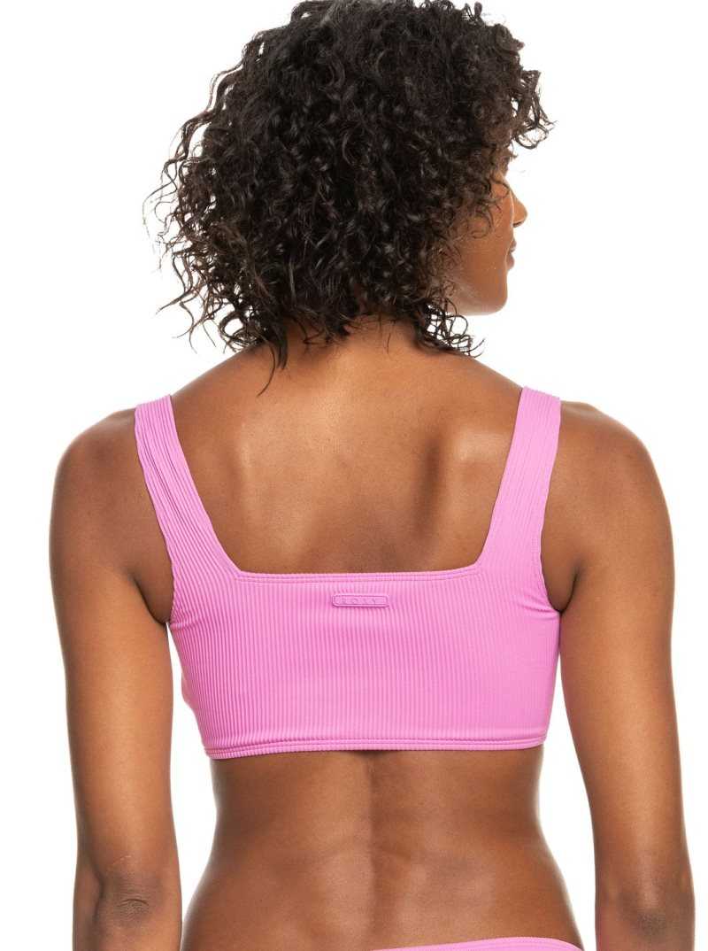 Cyclamen Roxy Active Rib Bralette Bikini Top | LMUYRK320