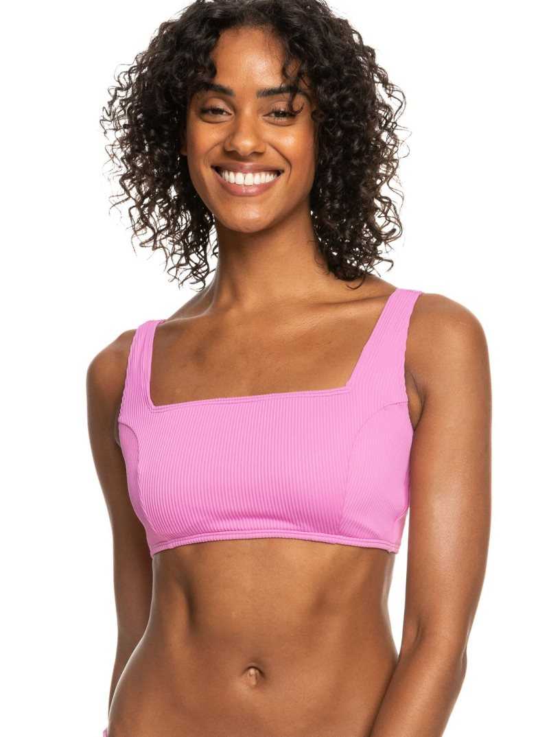 Cyclamen Roxy Active Rib Bralette Bikini Top | LMUYRK320