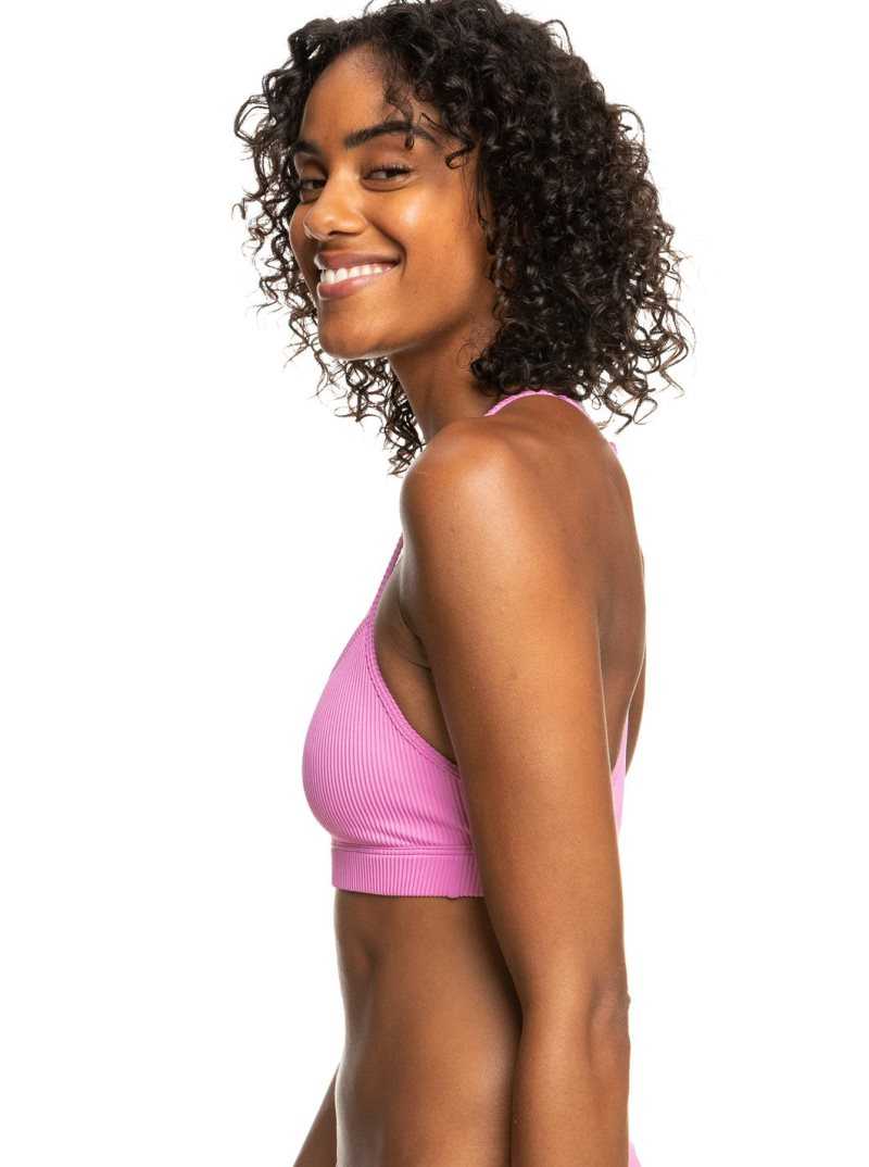 Cyclamen Roxy Active Rib Tri Bra Bikini Top | REMCZF794