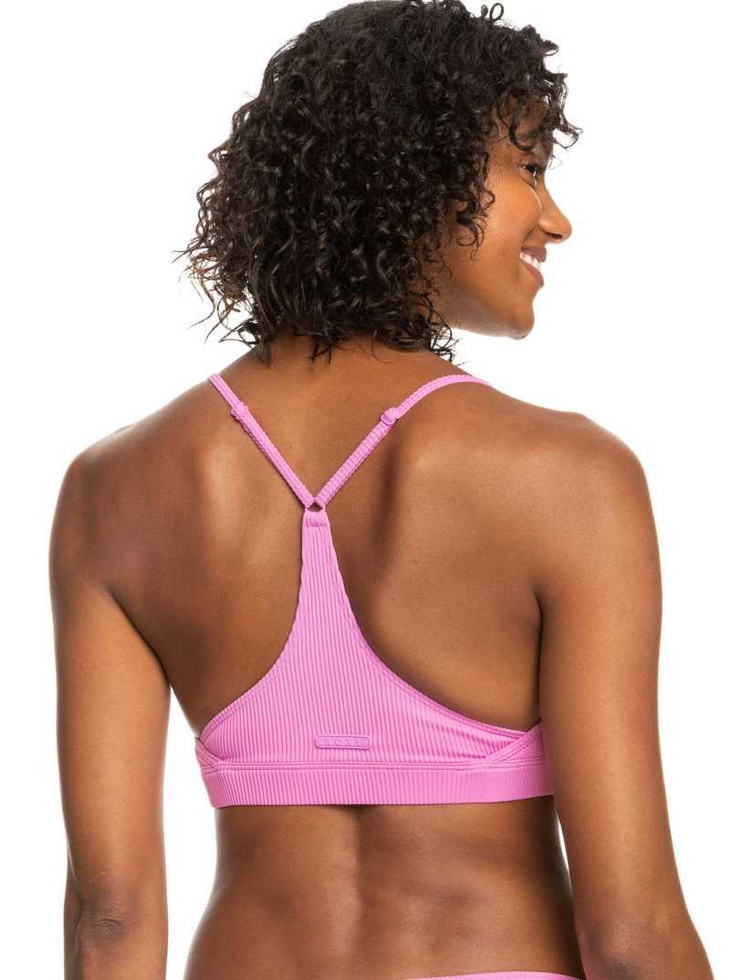 Cyclamen Roxy Active Rib Tri Bra Bikini Top | REMCZF794