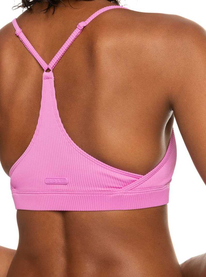 Cyclamen Roxy Active Rib Tri Bra Bikini Top | REMCZF794