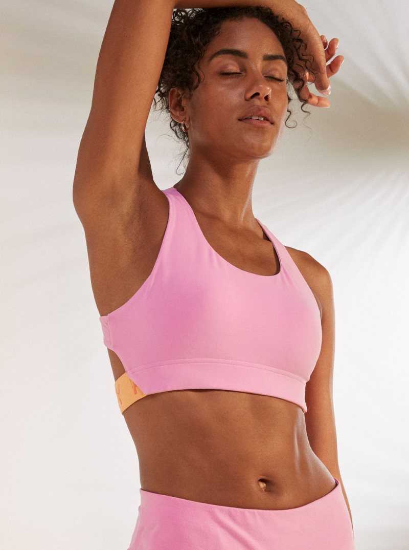 Cyclamen Roxy Bold Moves Sports Bra | MPUZGD037