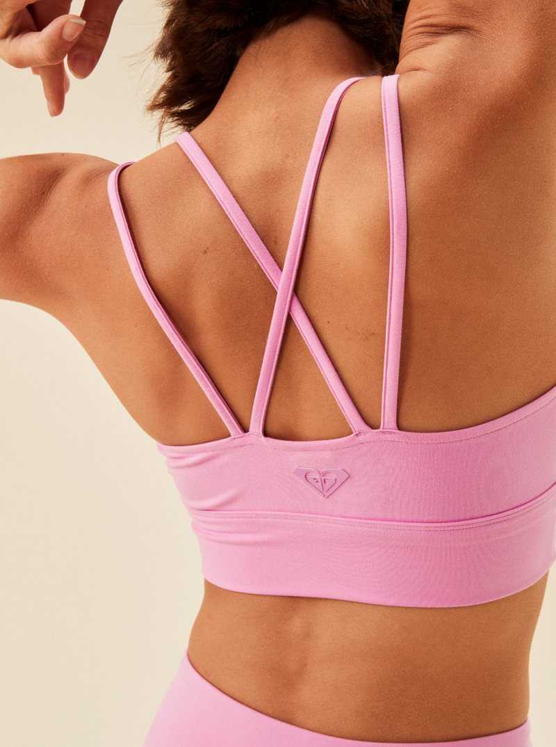 Cyclamen Roxy Heart Into It Sports Bra | IYSHCD316