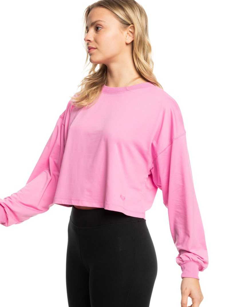 Cyclamen Roxy Naturally Active Long Sleeve T-Shirt | QWZYRP284