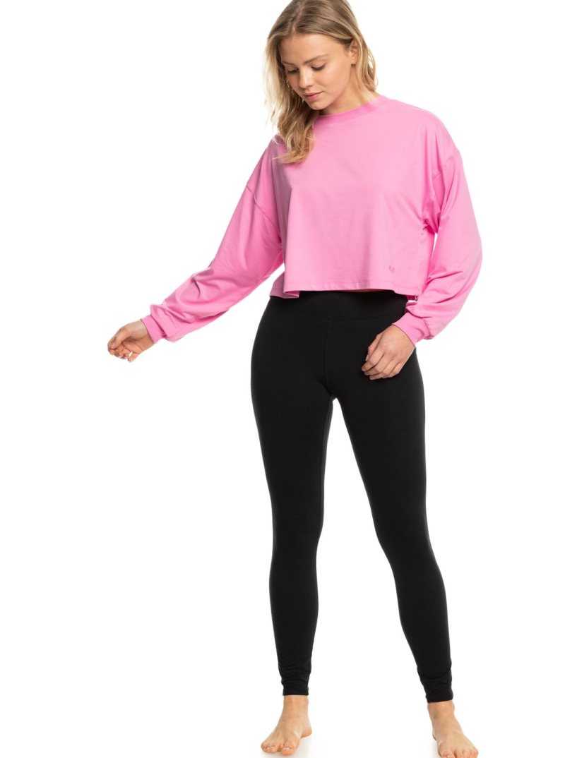 Cyclamen Roxy Naturally Active Long Sleeve T-Shirt | QWZYRP284