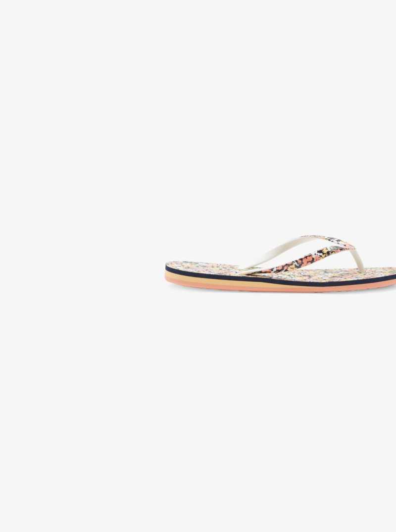 Dc Navy/Green Roxy Portofino Flip-Flops | HSPFVO417