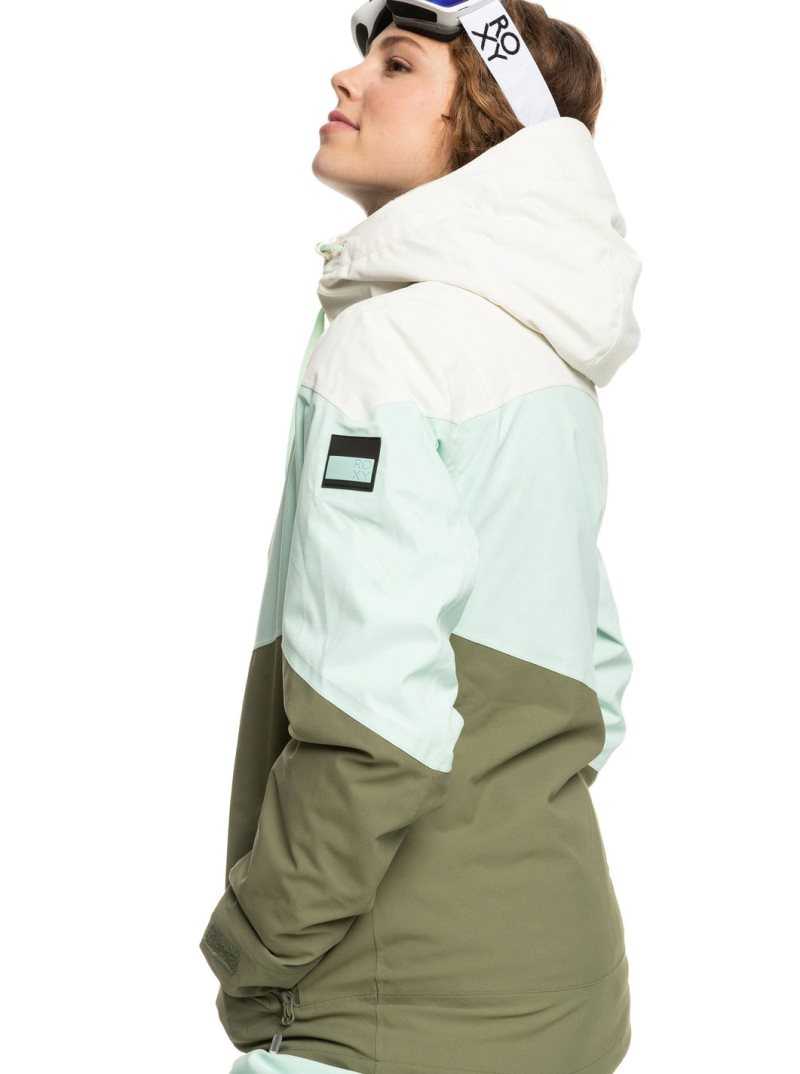 Deep Lichen Green Roxy Winter Haven Insulated Snow Jacket | LDBNSE591